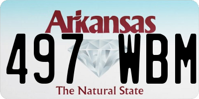AR license plate 497WBM
