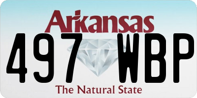 AR license plate 497WBP