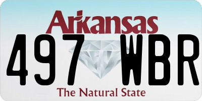 AR license plate 497WBR