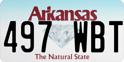 AR license plate 497WBT