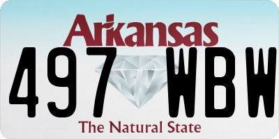 AR license plate 497WBW
