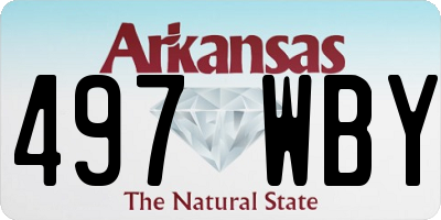 AR license plate 497WBY
