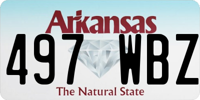 AR license plate 497WBZ