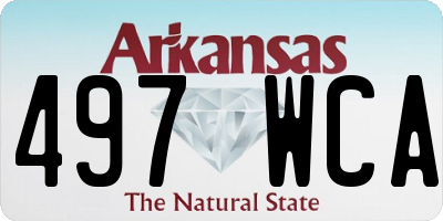 AR license plate 497WCA