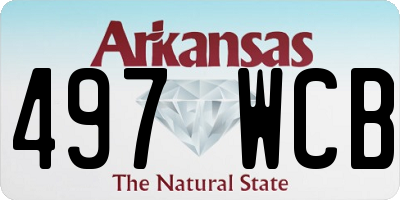 AR license plate 497WCB