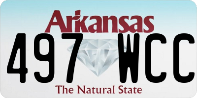 AR license plate 497WCC