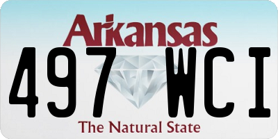 AR license plate 497WCI