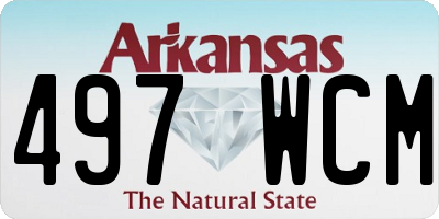 AR license plate 497WCM