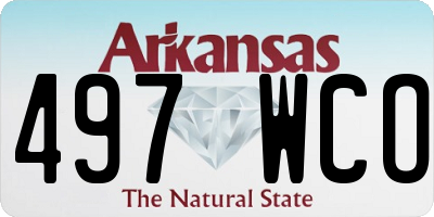 AR license plate 497WCO