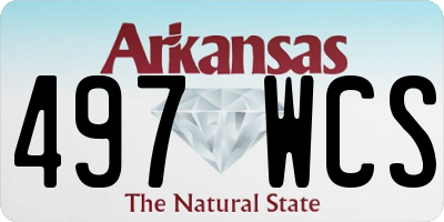 AR license plate 497WCS