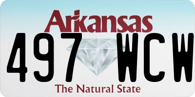 AR license plate 497WCW