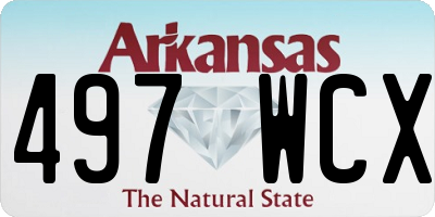 AR license plate 497WCX
