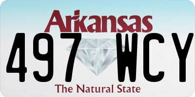 AR license plate 497WCY