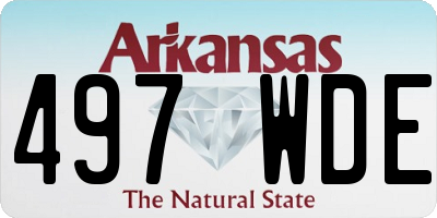 AR license plate 497WDE