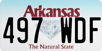 AR license plate 497WDF