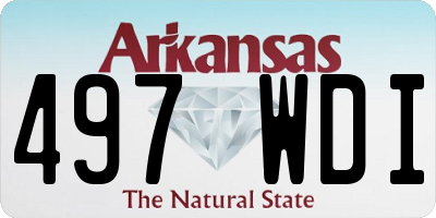 AR license plate 497WDI