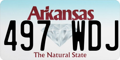 AR license plate 497WDJ