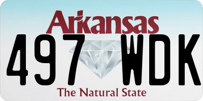 AR license plate 497WDK