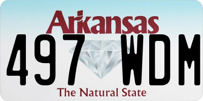 AR license plate 497WDM