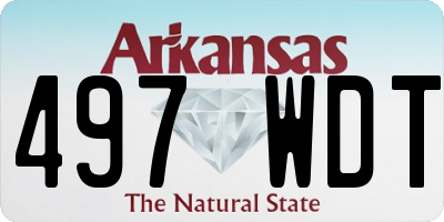 AR license plate 497WDT