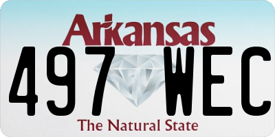 AR license plate 497WEC