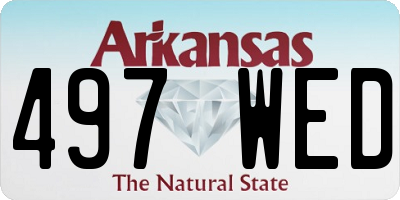 AR license plate 497WED