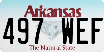 AR license plate 497WEF