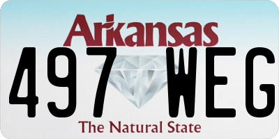 AR license plate 497WEG