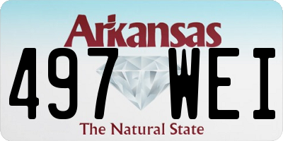 AR license plate 497WEI