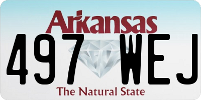 AR license plate 497WEJ