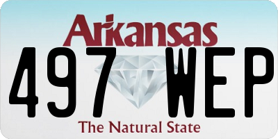 AR license plate 497WEP