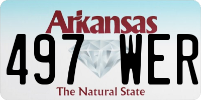 AR license plate 497WER