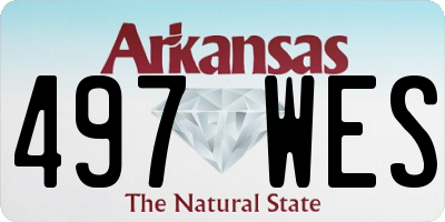 AR license plate 497WES