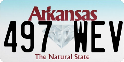 AR license plate 497WEV