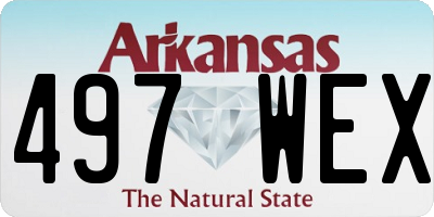 AR license plate 497WEX