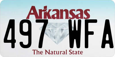 AR license plate 497WFA