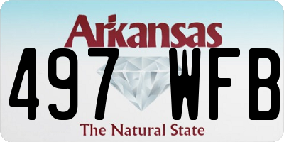 AR license plate 497WFB