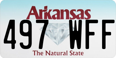 AR license plate 497WFF