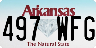 AR license plate 497WFG