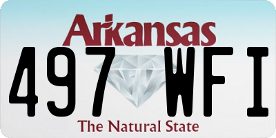 AR license plate 497WFI