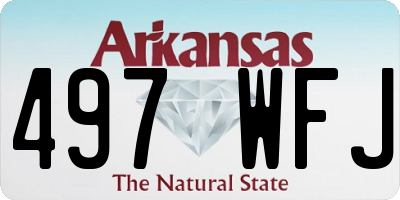 AR license plate 497WFJ
