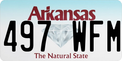 AR license plate 497WFM