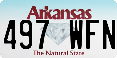AR license plate 497WFN