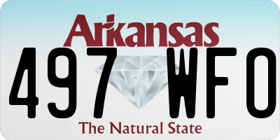 AR license plate 497WFO