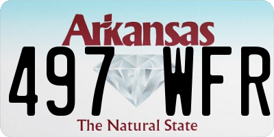 AR license plate 497WFR