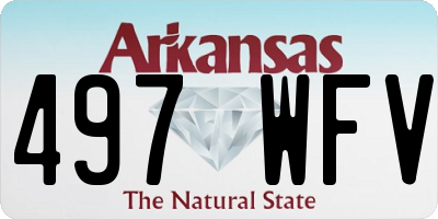 AR license plate 497WFV