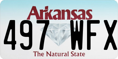 AR license plate 497WFX