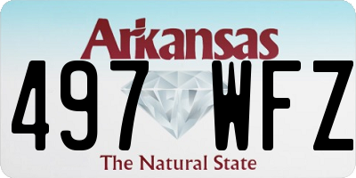 AR license plate 497WFZ
