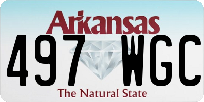 AR license plate 497WGC