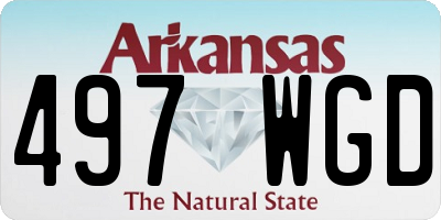 AR license plate 497WGD
